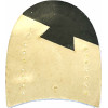 Leather combination heel blocks with brass rivets