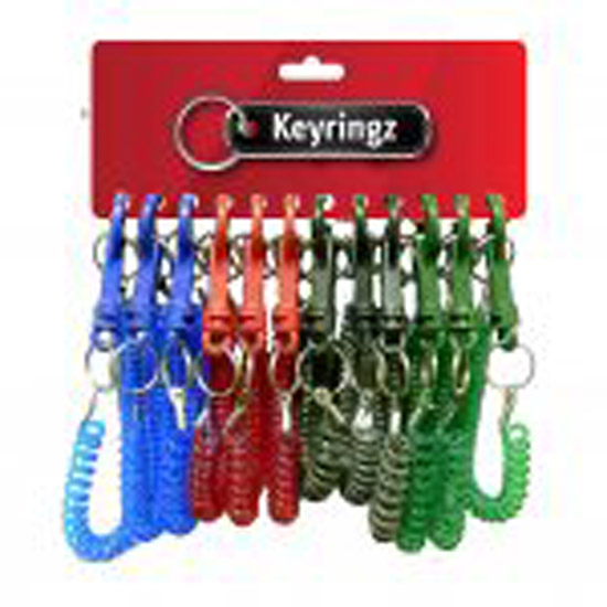 Coloured Spiral Key Rings Coloured Spiral Key Rings