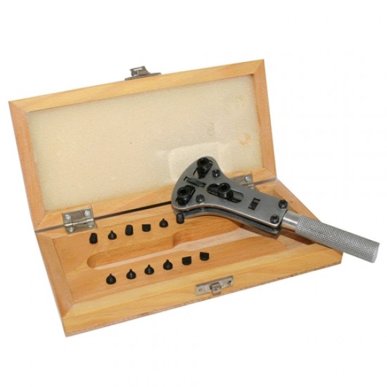 Watch case opener in wooden box