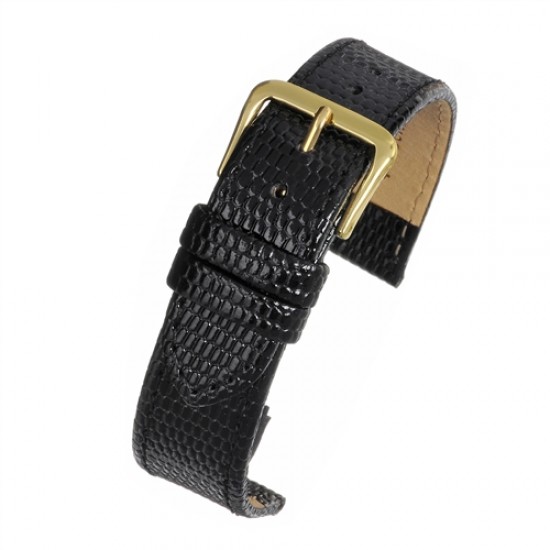R616s Black Lizard Watch Strap R616s Black Lizard Watch Strap