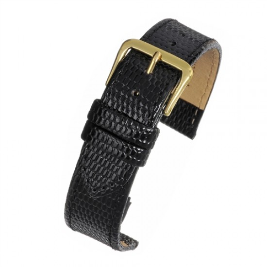 R616s Black Lizard Watch Strap