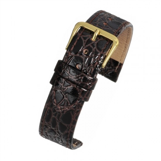 R619S Brown Croc Grain Watch Strap R619S Brown Croc Grain Watch Strap